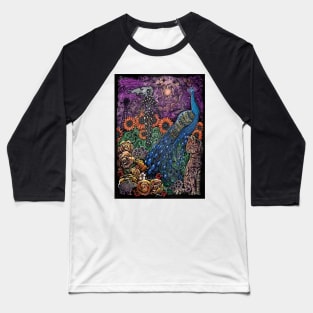 Stormy Peacock Baseball T-Shirt